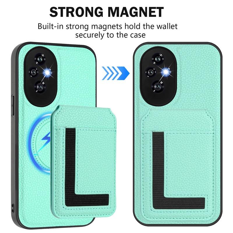 For Honor 200 400 Pro Magic 6 Lite X70i X8C X6B X7B X8B X9B Play8T Case Cover Card Holder Stand Coin Magnetic Wallet Supports Wireless Charging