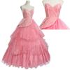 Wicked Glinda Dress for Adults Pink Glinda Cosplay Costume Dress Halloween Dance Party Show for Women Role-Playing Party Outfit