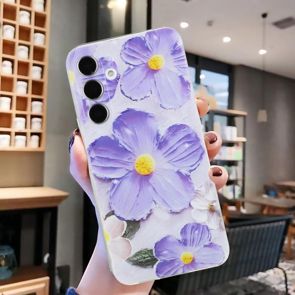 For Samsung Galaxy S24 FE Case Pattern Printing TPU Phone Cover Clear Edge