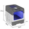 Cat Litter Box with UV Sterilization Lights Large Capacity Fully Enclosed Cat Toliet Litter Pan Anti-Splashing Kitten Bedpan