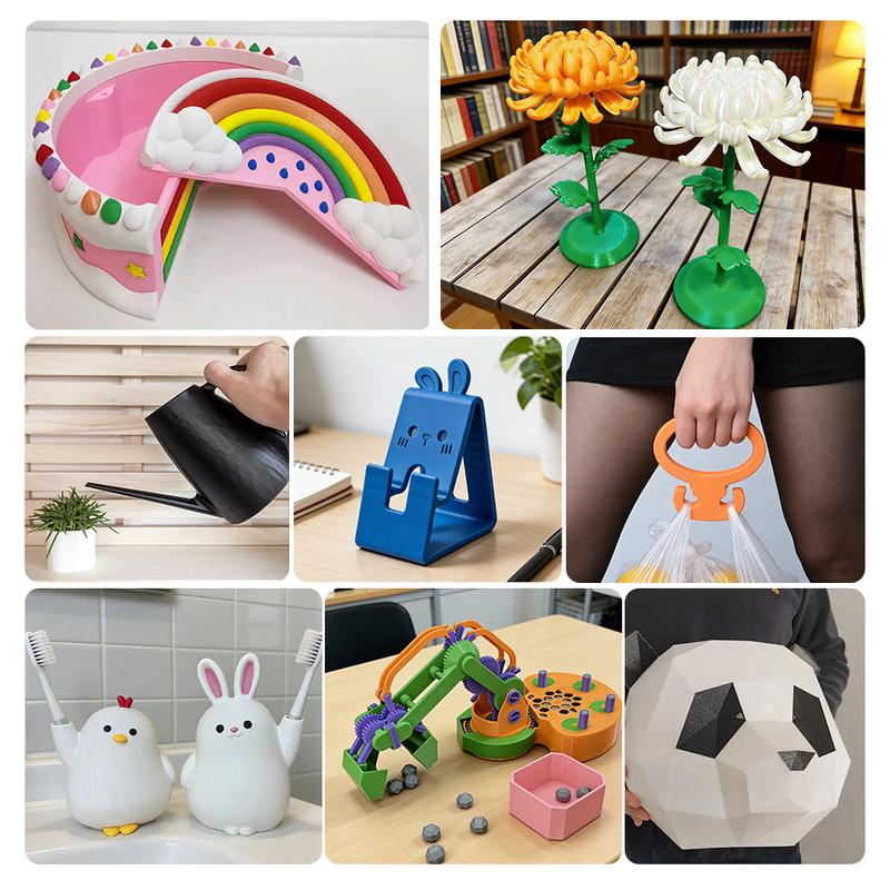 KINGROON 22LBS PETG veya PLA filament 3D Yazıcı Filament 10 Rulo 1KG 1.75MM Çevre Dostu İyi Tokluk Karışık Renk Ücretsiz Kargo