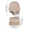 2Pcs/Set Fleece Children Hat Scarf Set Ear Protection Beanie Hat Scarf Neck Warmer  Boys Girls