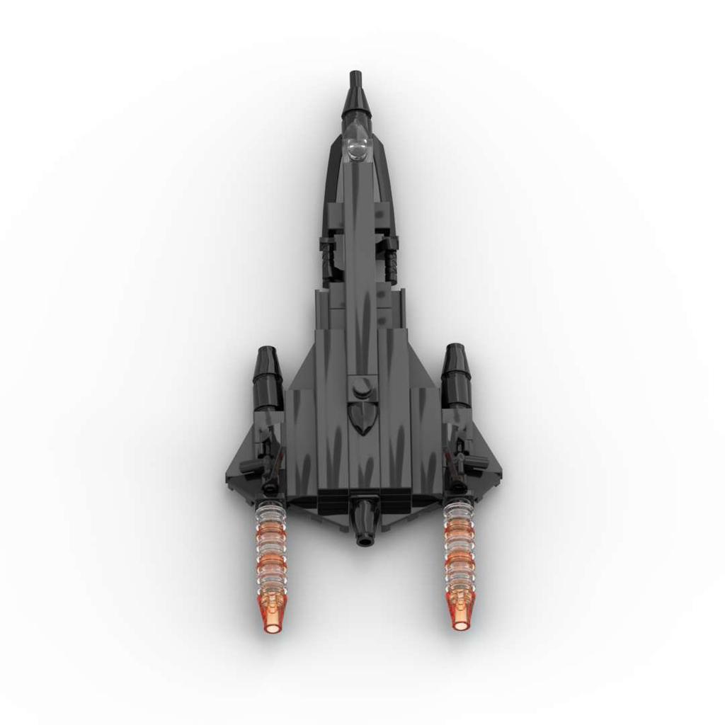 Military Series MOC Building Blocks SR-71 Blackbird Reconnaissance Aircraft Freely Rotatable Aircraft Children's Assembly Toy
