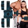 Smart EMS Abdominal Trainer Muscle & Fat Burning Belt with Patches