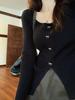 2025 Autumn/Winter Slimming V-Neck Long Sleeve Sweater Top for Women