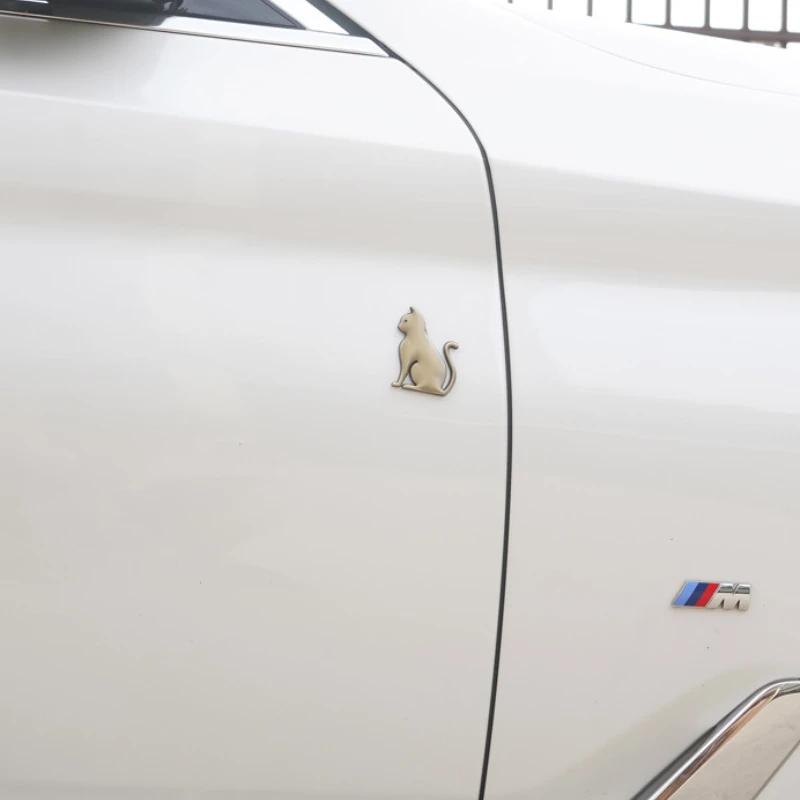 3D Metal Car Sticker - Metal Cat Adhesive Badge Emblem for Universal Cars, Moto Bikes & Decoration