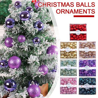 44 peças Bolas de Natal Enfeites Bolas Penduradas para Árvore de Natal para Decoração de Casa 3cm*20pcs, 4cm*14pcs, 5cm*10pcs