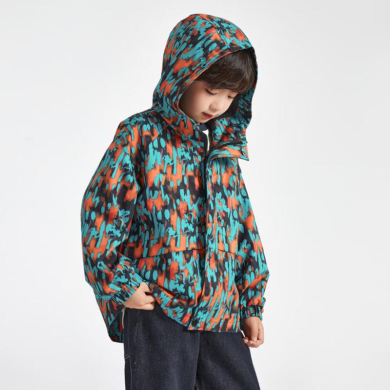DuoDuoJia Boys Printed Hooded Casual Jacket 110