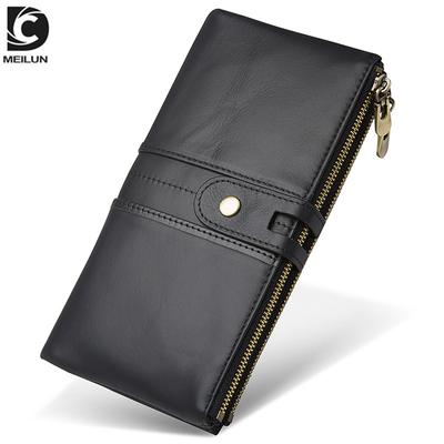 New Leather Men's Wallet Business Casual Long Clutch Multi-card Leather Wallet Retro Women's Bag