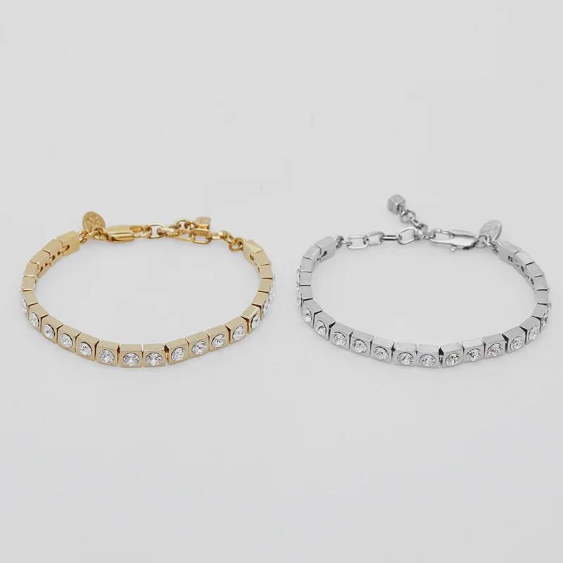DYRBERG KERN Verstellbares österreichisches Kristall-Diamant-Armband für Damen