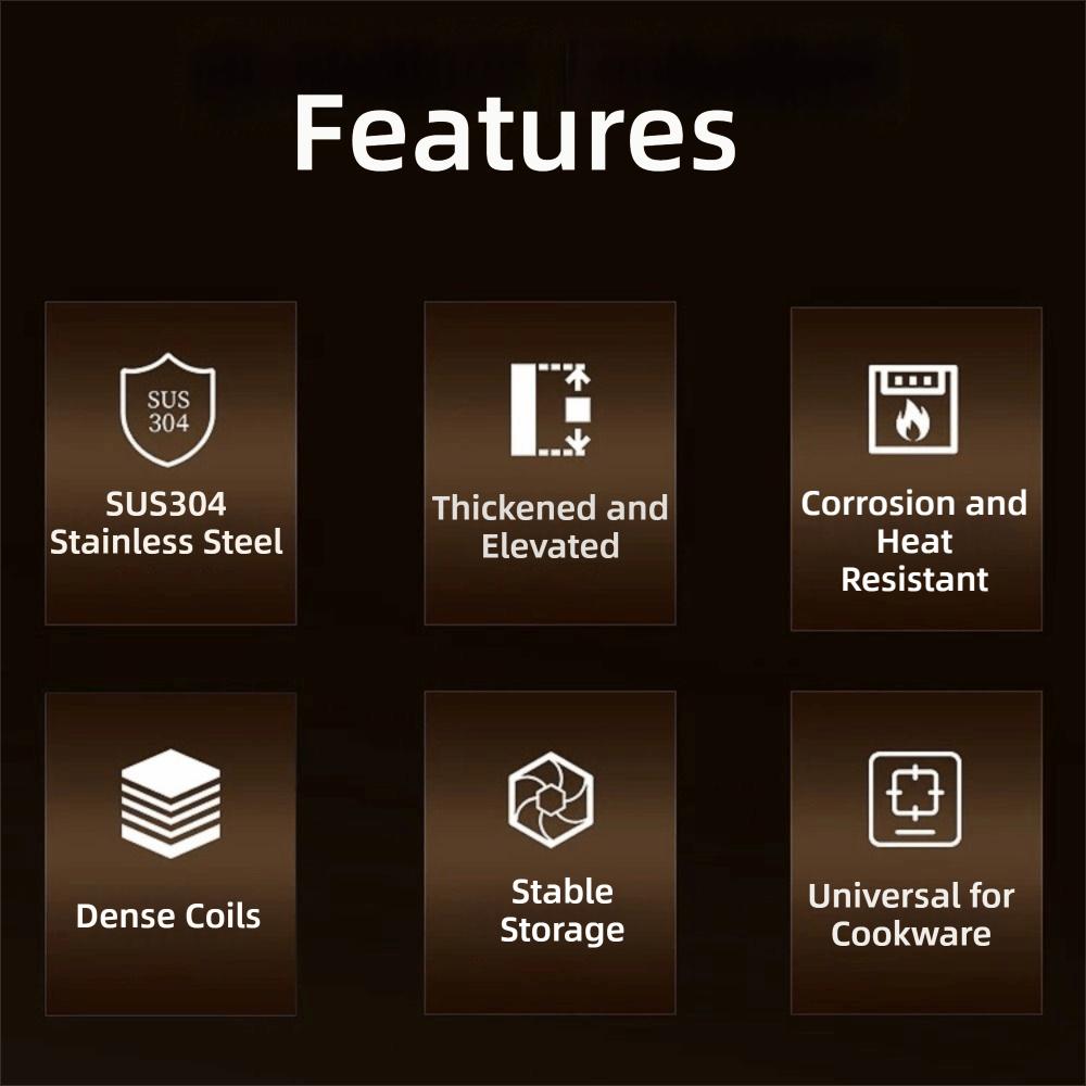 Tablettständer 304 Edelstahl Dampfgarrost Rund Multifunktions-Kochrost Topf Dämpfeinsatz Küchenzubehör