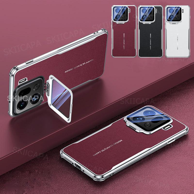Szklana Soczewka Niewidoczna Osłona Obudowa Dla OPPO Find X9 Pro Cztery Narożniki Odporna Na Upadki Gładka Skórzana Pokrowiec Na Telefon Zderzak Dla Find X9Pro
