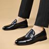 Social Shoe for Men Round Toe Brown Dress Shoes Man Black Legitimate Leather Cheap Clearance Liquidation Elegant and Classic 39