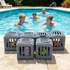 Kids Pool Diving Toys Fun Pond Game Weighted Bottom Dive Cage with Floating Sea Animals Pool Bath Toy Set for Swimming Outdoor Water Play Summer Gifts