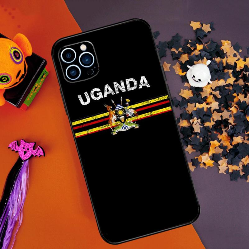 

Uganda Flag Coat Of Arms Bumper Case For iPhone 16 14 15 Pro Max 11 12 13 Pro Max Mini XR 16e 16 15 Plus Phone Cover iPhone 14 Pro