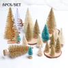 Decorate Your Home With Mini Pine Frosted Sisal Trees Christmas Ornaments