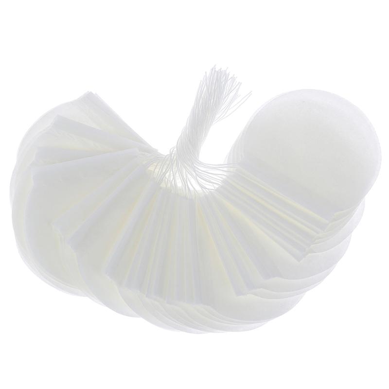 100Pcs White Round Tea Bags Empty Filter Paper Teabags With String For Herb Tea