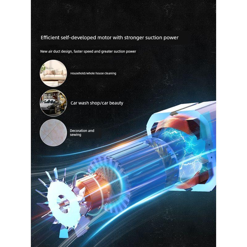 Yili Vacuum Cleaner for Home Use, Large Suction Power, Small and Powerful, High-Power, Dry and Wet Handheld Industrial Water Suction Machine
