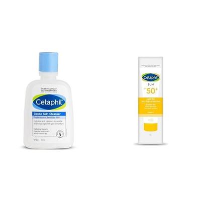 Sanfter Hautreiniger 125 ml Feuchtigkeitsspendend, Niacinamid Vitamin B5 , Haut Sonnenlicht LSF 50 Sonnenschutz ,Schutz Leichtes Gel Wasser,Vitamin E 50 ml