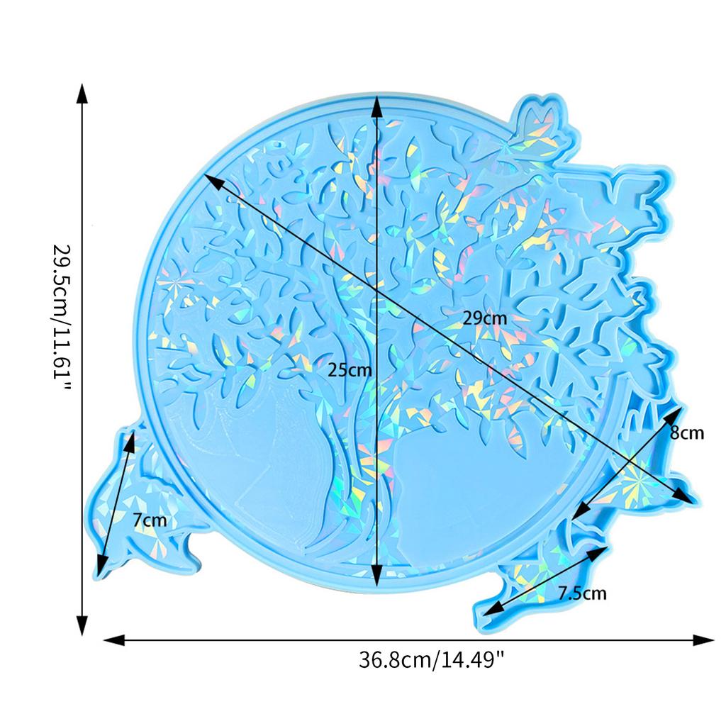Holographic Tree of Life Ornament Silicone Mold Wall Sticker Mold Resin Casting Pendant Mold Suitable for Diy Crafts