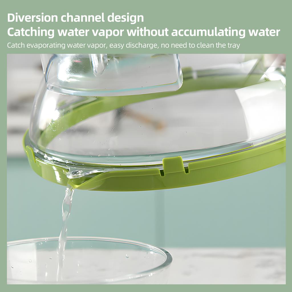 Microwave Splatter Cover for Food Clear Microwave Splash Guard Cooker Lid with Handle Adjustable Steam Vents Holes