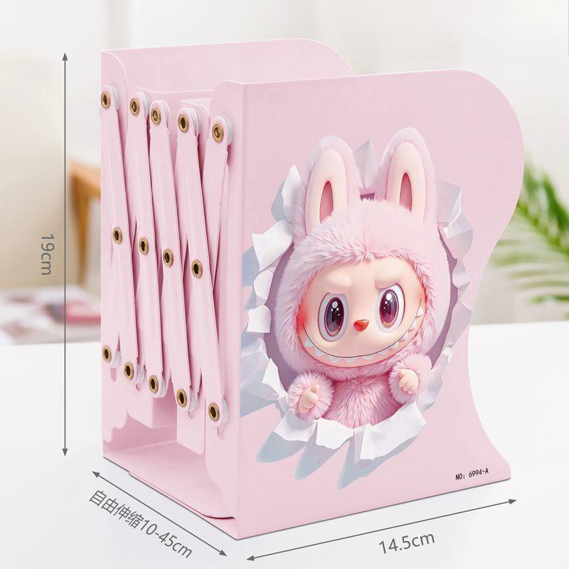 Extendable Bookstand, Thickened Bookshelf, Desktop Book Storage Rack, High School Student Baffle, Book Clip Folding and Fixed