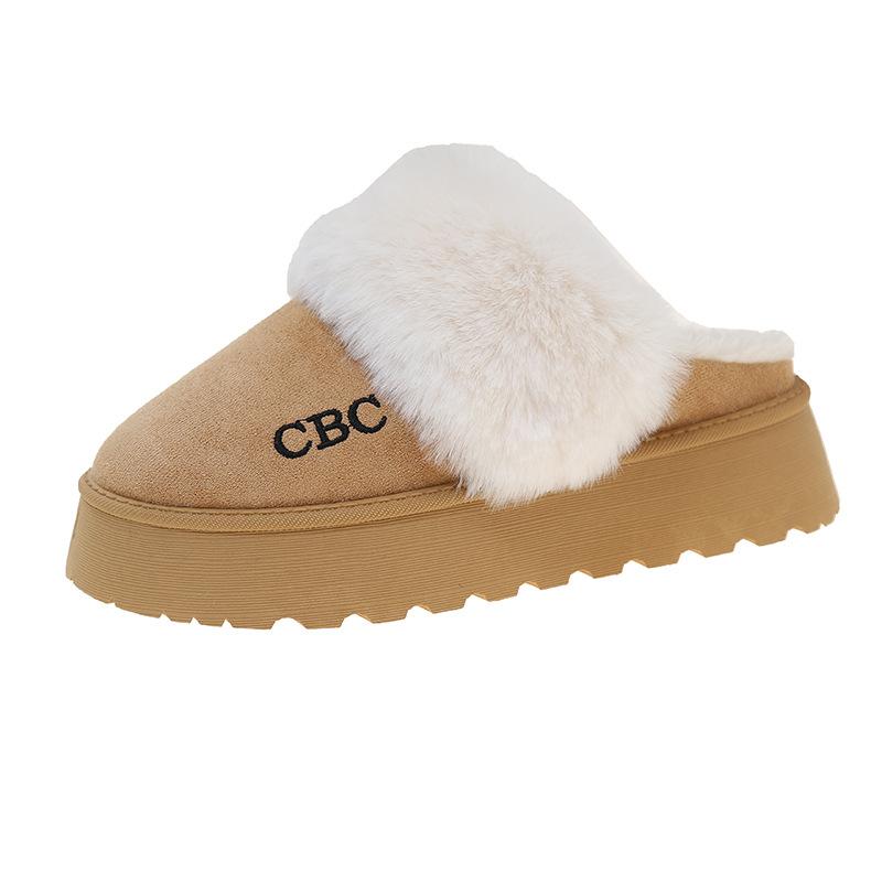 

Europe and the United States 36~ 41 yards thick-bottomed cotton slippers women s 2024 autumn and winter explosion leisure velvet warm one pedal cotton 41 верблюд