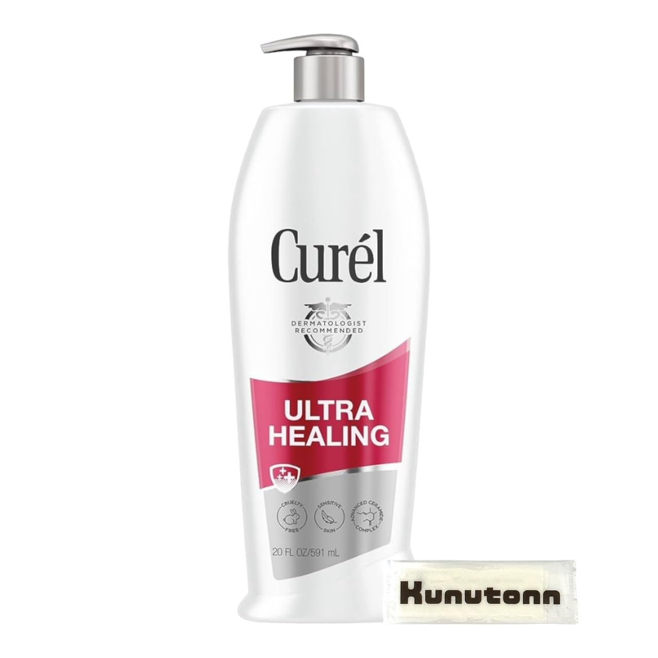 

Curel Ultra Healing Lotion for Dry Skin (approx. 591ml, parallel import) + Kunutonn Original Logo Hand Towel