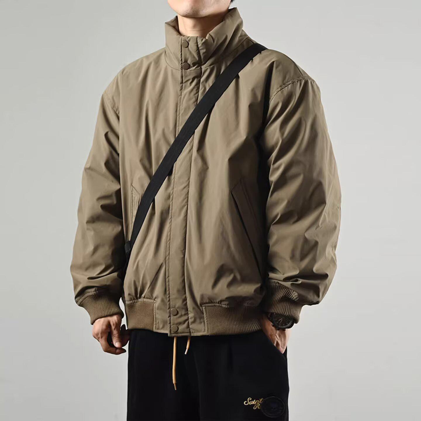 

Мужская хлопковая куртка Harrington в стиле ретро, Зима 2025 - Модная, Свободная, Повседневная, Универсальная Medium