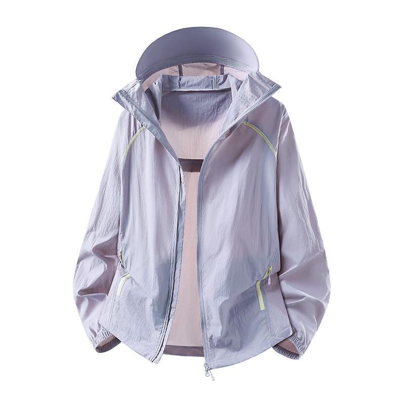 Outdoor ice silk sunscreen clothing men's summer UV protection UPF10 + casual loose sports couple sunscreen clothing set