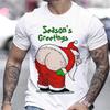 Men's Christmas 3D Printed T-shirt Short Sleeved T-shirt Casual Party Christmas Gift Fun Holiday Pattern Round Neck Top Summer Fashion Clothing