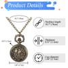 Pocket Watch Bird Antique Analog Display Waterproof Pendant Necklace Chain Bronze