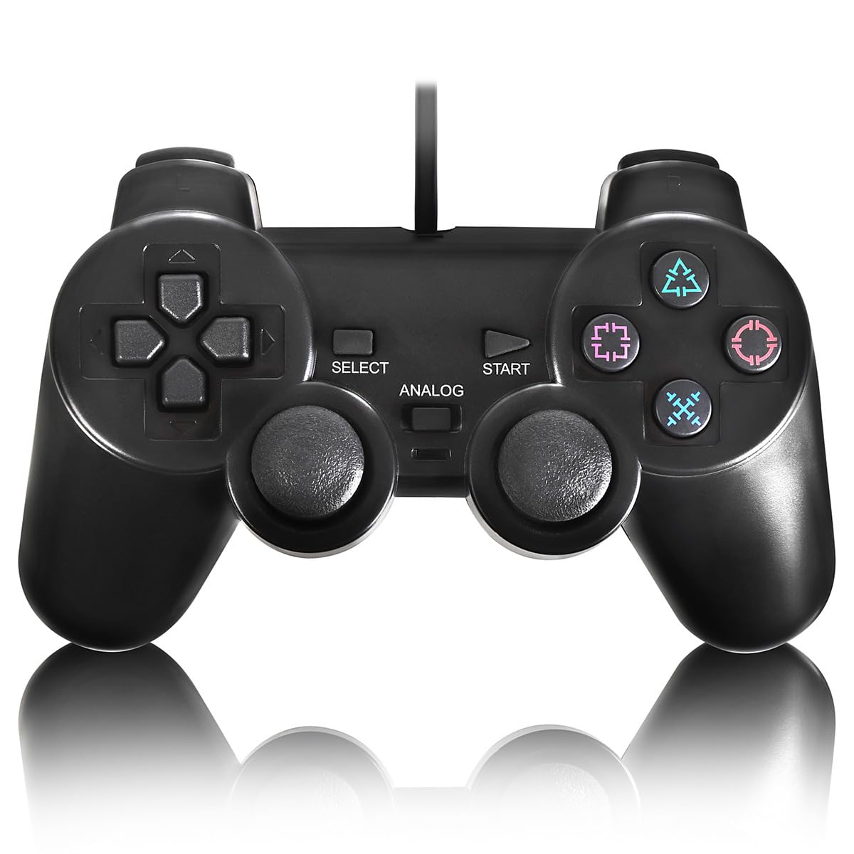 

K&SGAMER PS2 Wired Controller, PlayStation 2 Compatible Analog Controller (Black)