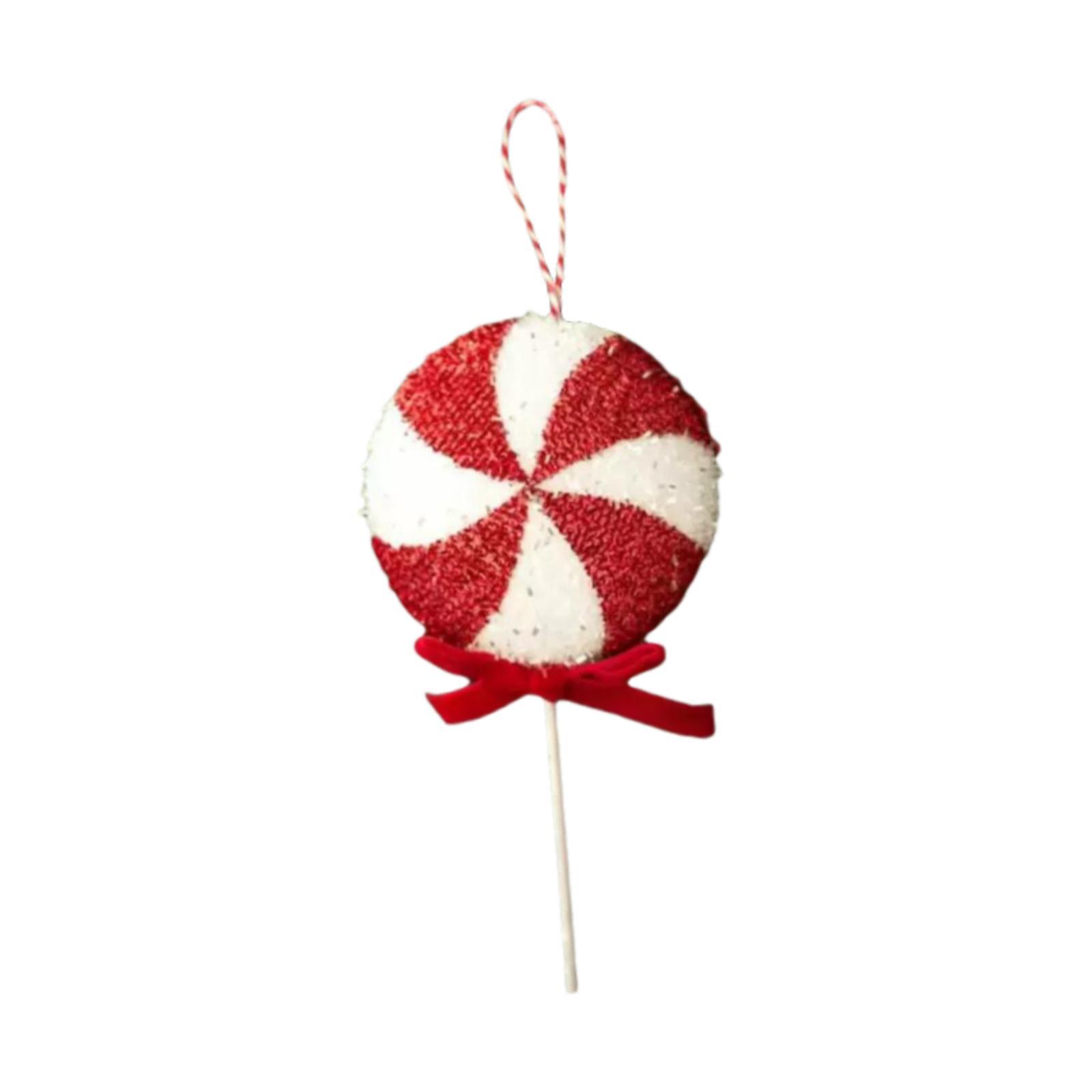 

Lightweight Christmas Tree Decoration Pendant Candy Lollipop Bauble Ornament for Festive Home Holiday Party and Tree