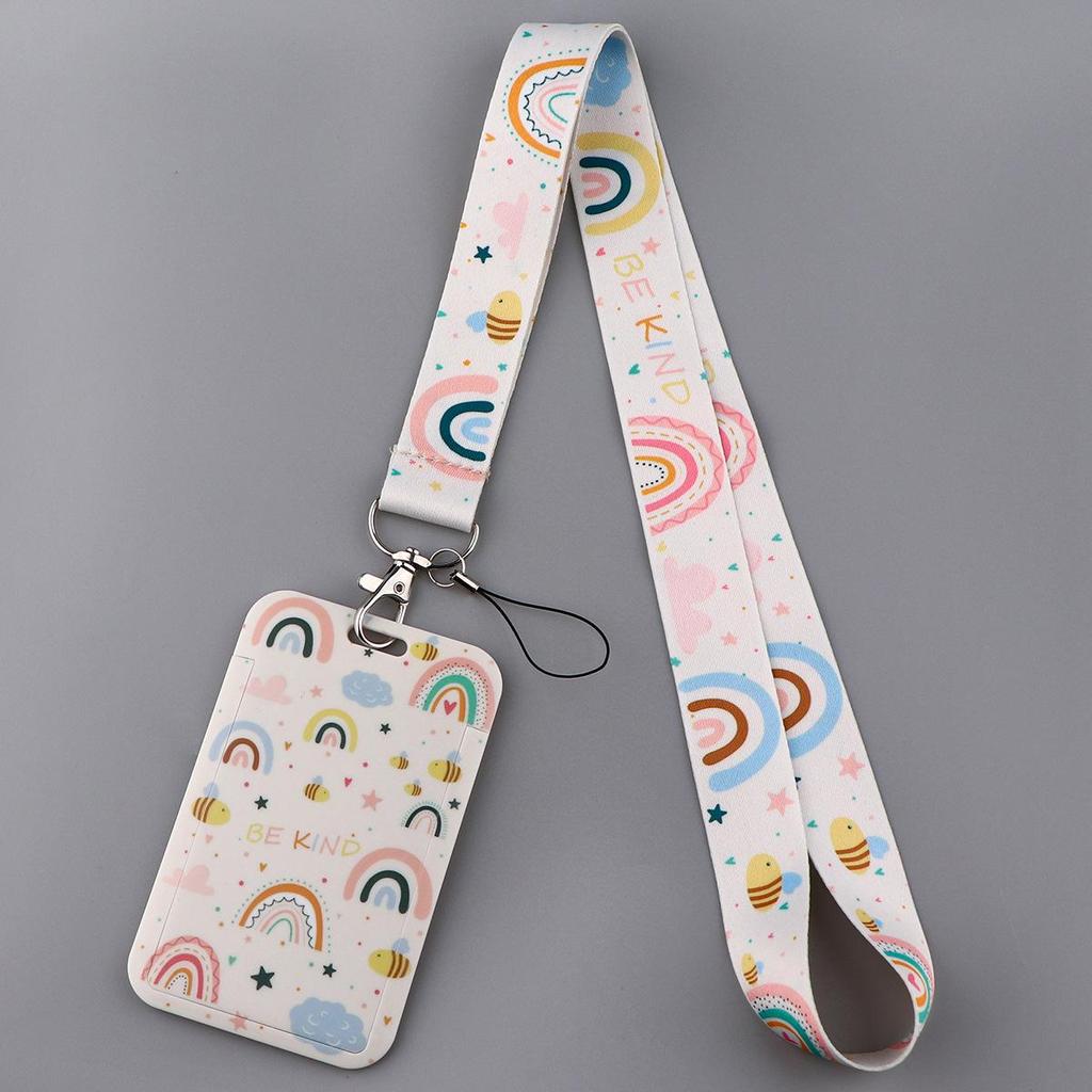 Ausweishalter Rosa Schleife Lanyards für Schlüssel Nackenband für Karten Ausweis Fitnessstudio Schlüsselanhänger Krankenschwester Zubehör