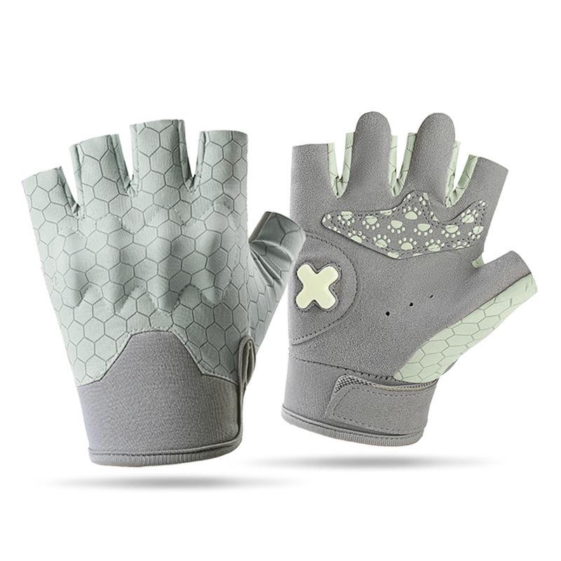 Kids' Non-Slip Half-Finger Gloves for Cycling & Sports - Breathable, Wear-Resistant, Prevents Calluses