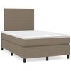3141605 vidaXL Divan Bed with Mattress Taupe 120x200 Cm Fabric