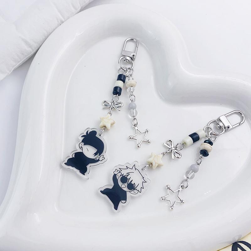 Y2K Anime Jujutsu Kaisen Keychain Creative Vintage Gojo Geto Keychain Mobile Phone Charm Bag Pendant For Couple Gifts