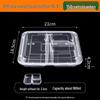 Three-Compartment Rectangular Takeout Food Container