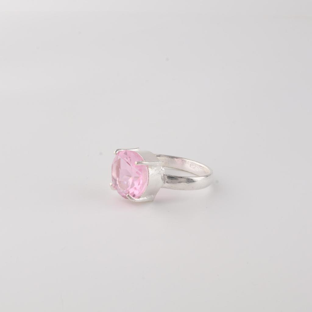 Morganite Gemstone 925 Sterling Silver Handcrafted Women Ring For Gift  RR-72-11