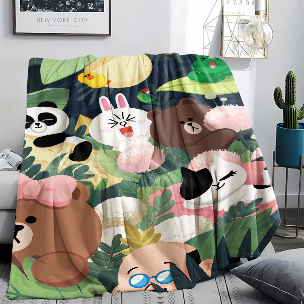 LINE FRIENDS Cute Style Blanket, Warm Throw for Home Decor, Great Gift for Kawaii Lovers.chl