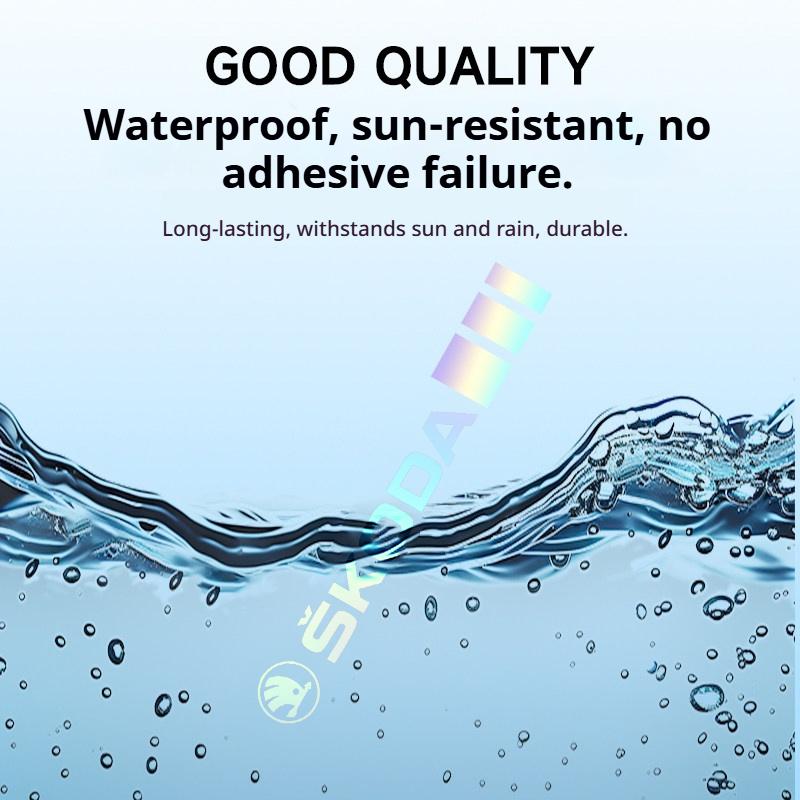 AAAJI1 4 Car Stickers, Window Wiper Decorative Stickers, Laser Waterproof, Suitable for Skoda Octavia Superb Rapid Kodiaya Kroya Fabia