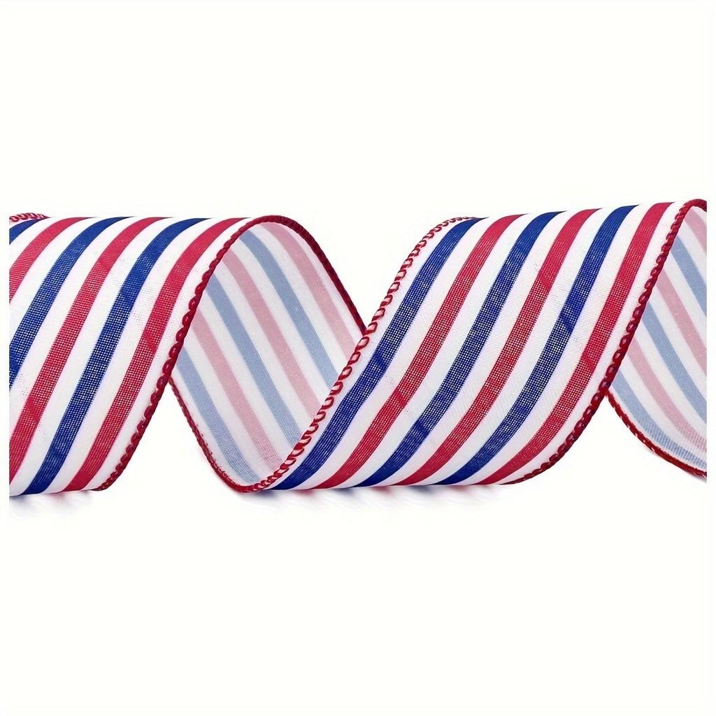 5 Yard Premium Independence Day Ribbon With Striking American Flag Stripes For Creative Party Setup Gifts And