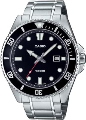 Standard Analog-Sportuhr, 20 ATM Wasserdicht, Herren, MDV-107D-1A1V, Schwarze Lünette, Metallarmband, Übersee-Modell [Parallelimport]