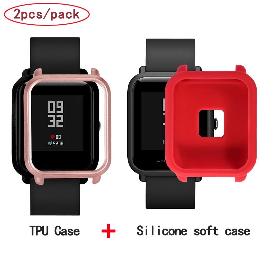 Buy 2 in 1 Protector Case Skin-Friendly Frame Cover Shell For Xiaomi Huami Amazfit  Bip Youth Watch at affordable prices — free shipping, real reviews with  photos — Joom