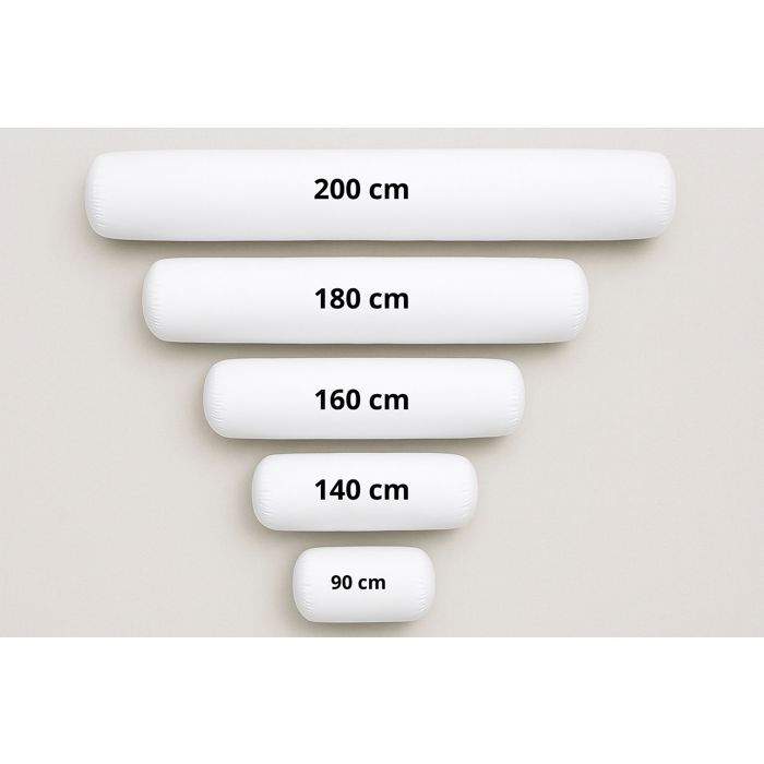 Traversins - PROMO LINGE - Polyester - 90 x 21 cm - Blanc