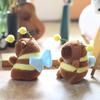 Plush Capybara Bee Keychain With Vibrating Wings Super Soft Backpack Decor