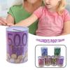Cute EURO Coin Bank Money Box Durable Safe Metal Piggy Bank for Collecting Cash Saving Box