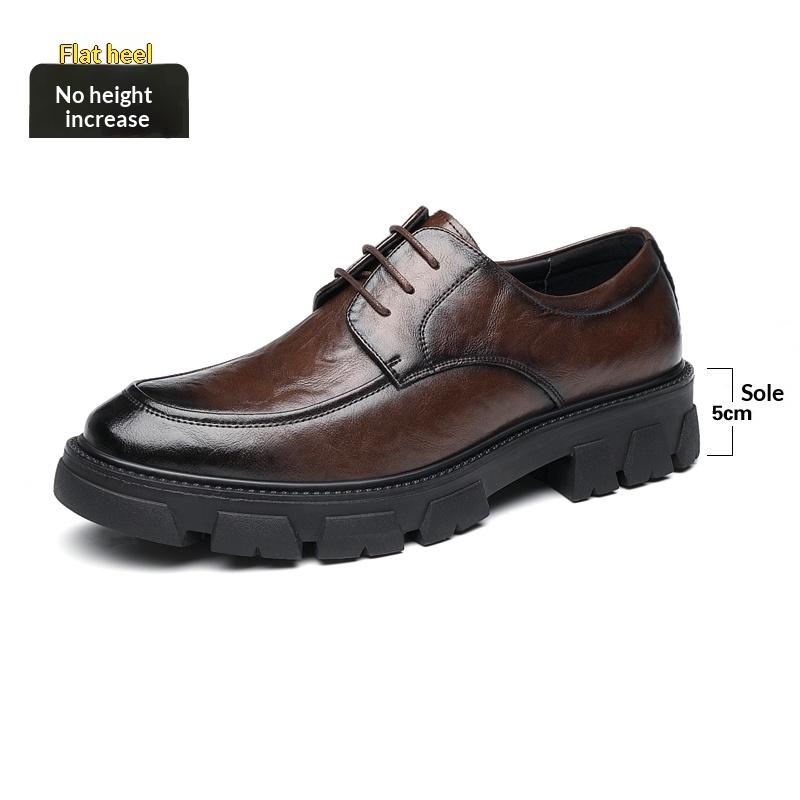 Scarpe Elevatrici da Uomo in Vera Pelle con Suola Spessa 8CM/10CM Traspiranti Aumenta Altezza Formali Matrimonio Sposo Casual Business