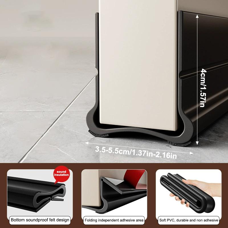 Verstellbare Flexible Türboden-Dichtungsleiste Kaltwind- und Staubdicht Wetterleiste Türfenster-Spalten Schlafzimmer Zugluftstopper